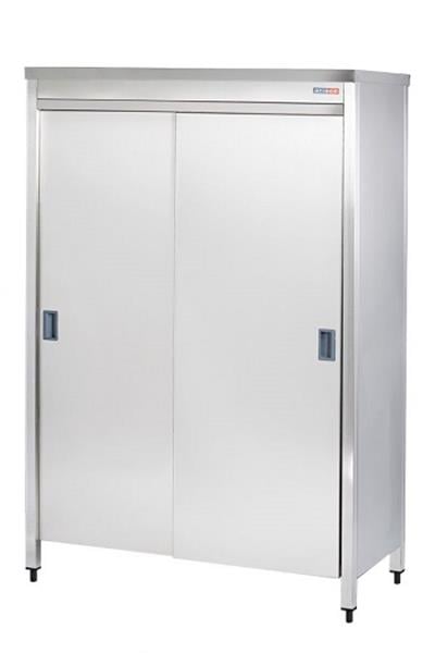 Paslanmaz Depolama Dolabı Sürgü Kapılı 3 Ara Raflı 140x60x180 ED614D (ED614D)