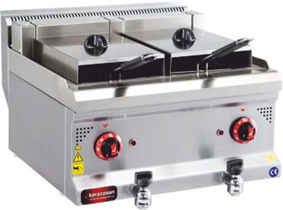CSA Elektrikli Fritöz 9+9 Litre Set Üstü 60x60x30 cm KRCS.SFE.660 (KRCS.SFE.660)