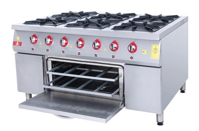 DRN 6 Lı Kuzine 6 Ocak 1 Fırın Gazlı ve Lpg Li 150x104x85 Cm DRNKU-1510 (DRNKU-1510)