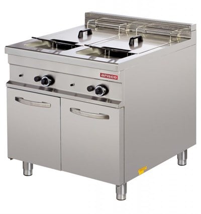 Arisco Gazlı Fritöz 2x20 Lt Doğalgaz Dolaplı Tahliyeli 900 lük Seri Ce Belgeli GF922 (GF922)