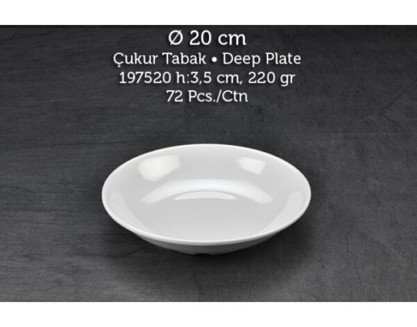 Tuva Therm İnternasyonel 20 Cm Çukur Tabak 11220