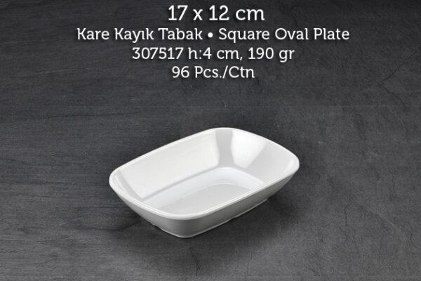 Tuva Therm İnternational 17 cm Kare Kayık Tabak (11517)
