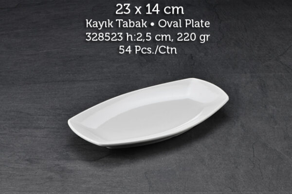 Tuva Therm Quadro 23*14 cm Kayık Tabak (13423)