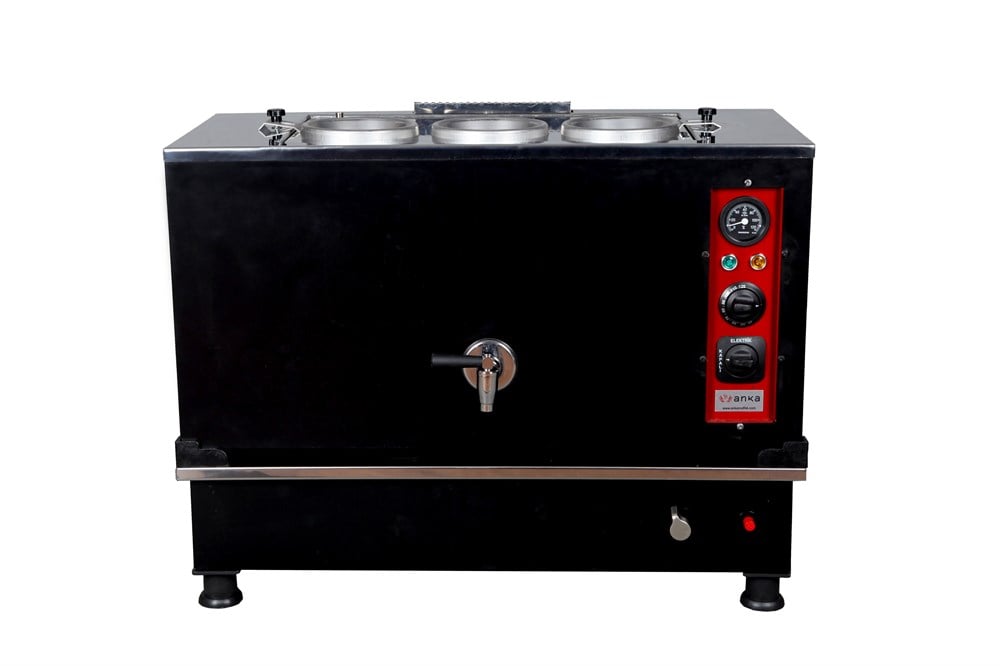 Anka 3 Demlikli Black Pro Kompakt Otomatik Çay Kazanı Elektrik-Ng-LPG BPKO3 (BPKO3)
