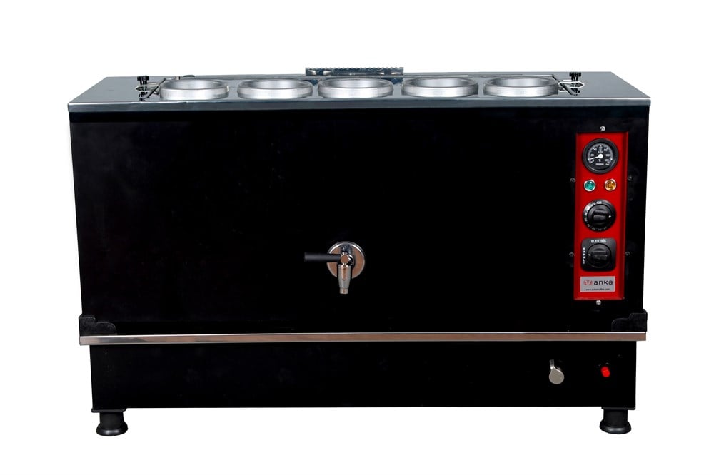 Anka 5 Demlikli Black Pro Kompakt Otomatik Çay Kazanı Elektrik-Ng-LPG BPKO5 (BPKO5)
