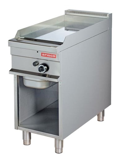 Arisco 40 lık Gazlı Izgara Ce Belgeli Alt Açık Dolaplı Pleyt Düz Yüzey 42,5x90x90 GG911 / Fry Top / Gas (GG911)