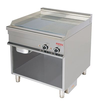 Arisco Elektrikli Izgara Alt Açık Dolaplı Pleyt Yarı Düz Yarı Oluklu Yüzey EG921SG 85x90x90 / Fry Top / Electric (EG921SG)