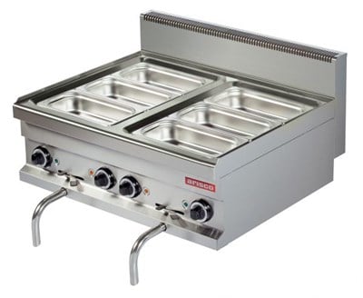 Arisco Elektrikli 2x1/1 GN Hazneli 6 lı Benmari 42 Lt Profesyonel 80x70x29 EB721-S (EB721-S)