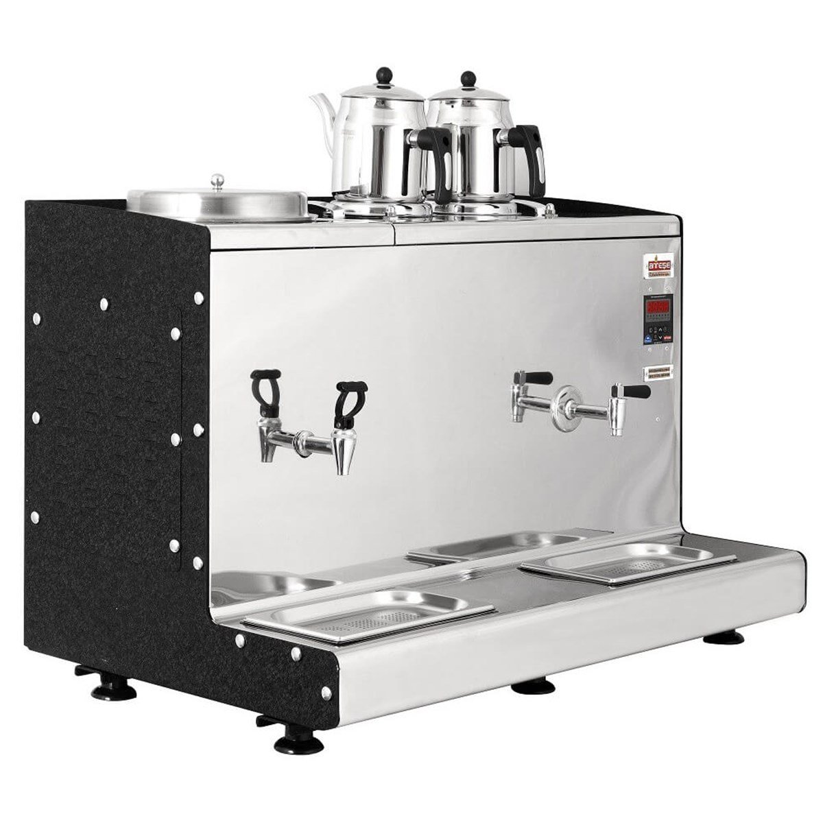 Ateşe Aspendos Smart Elektrikli 9 Litre İç Dem 2 Demlikli Çay Makinesi (STATIC ASE450) (STATIC ASE450)