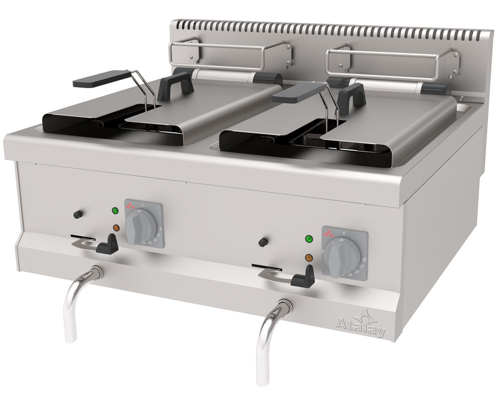 Atalay 24 Litre Elektrikli Fritöz Çiftli 80x70x30 cm AEF-870 (AEF-870)