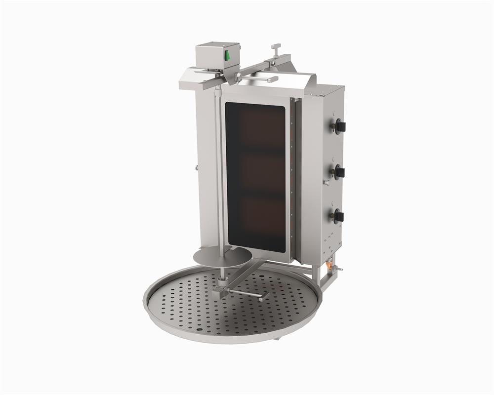 Atalay 3 Gözlü Döner Ocağı Gazlı Üstten Motorlu Camlı ADGC-3U (ADGC-3U)