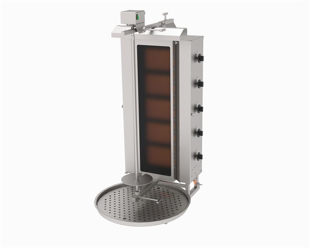 Atalay 5 Gözlü Döner Ocağı Gazlı Üstten Motorlu Camlı ADGC-5U (ADGC-5U)