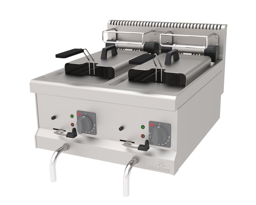 Atalay 11 Litre Elektrikli Fritöz Çiftli 60x70x30 cm AEF-670 (AEF-670)