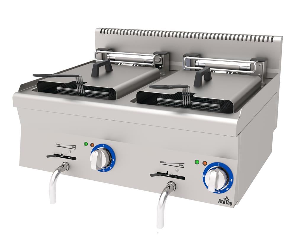 Atalay Elektrikli Fritöz 24 Litre Çiftli Fritöz 80x60x30 E AEF-860 (E AEF-860)