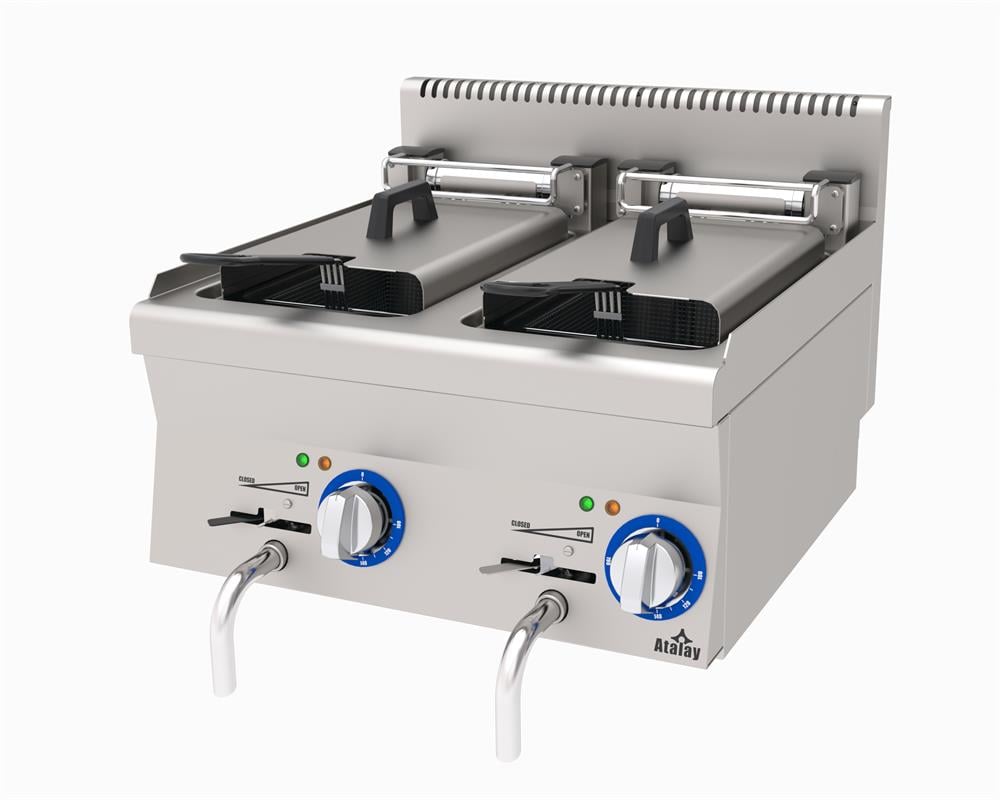 Atalay Elektrikli Fritöz 2x9 Litre 60x60x30 E AEF-660 (E AEF-660)