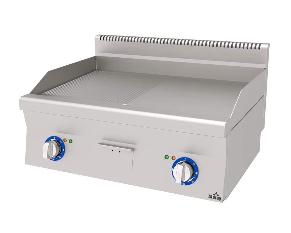 Atalay Elektrikli Pleyt Izgara Yarı Oluklu Yarı Düz Yüzey 80x60x30 E AEI-860-ND (E AEI-860-ND)