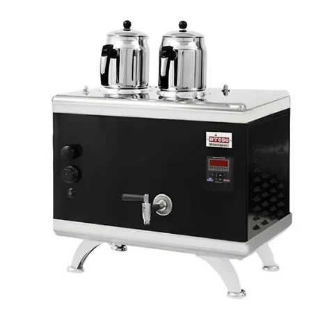 Ateşe 2 Demlikli Çay Kazanı Titanium Compact Dijital Gazlı/Elektrikli TCSGE02 (TCSGE02)