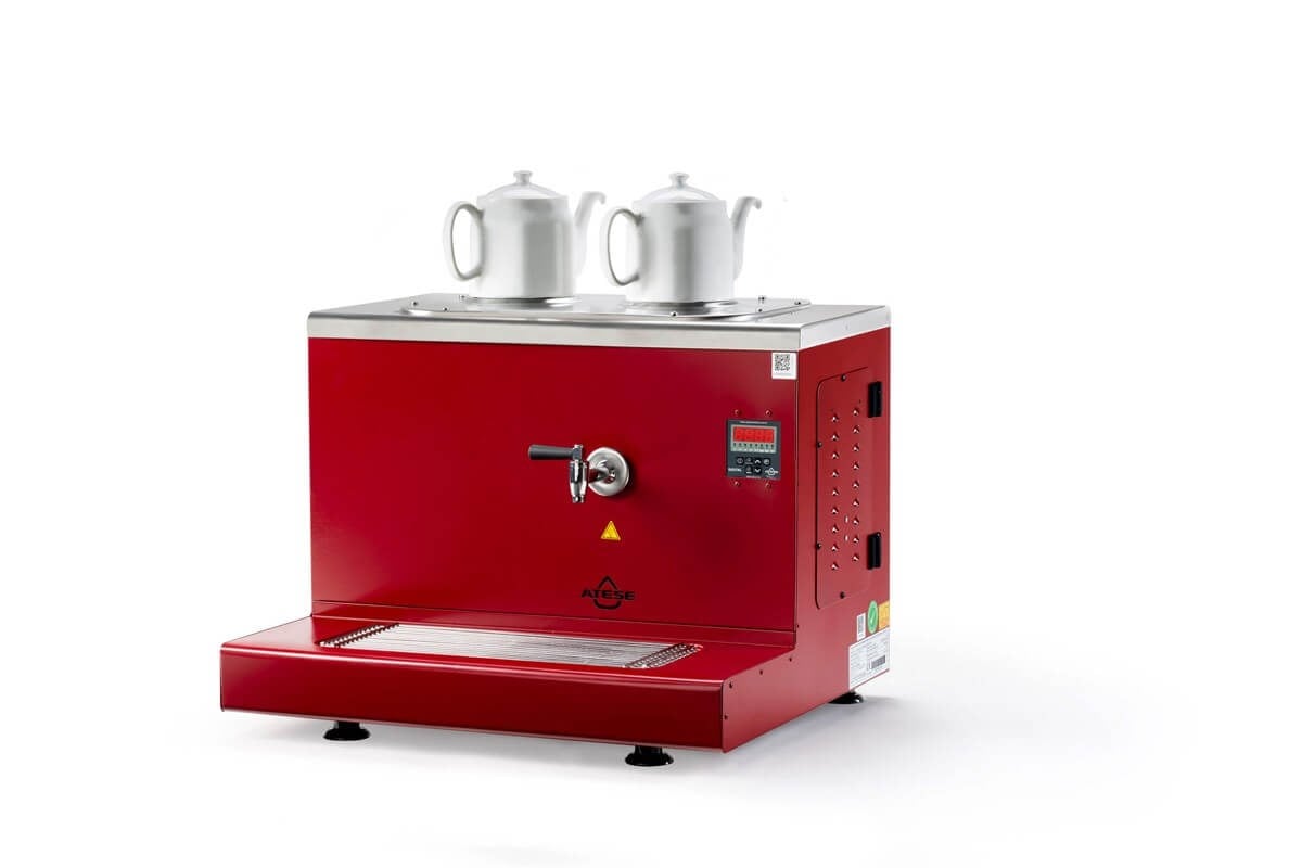 Ateşe Cappadocia Dijital Gaz+Elektrikli 2 Demlikli Çay Makinesi (STATIC CDGE2) (STATIC CDGE2)