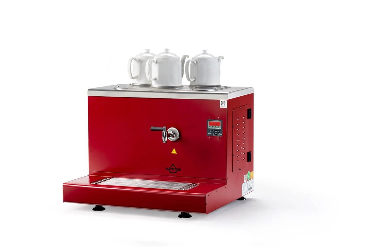 Ateşe Cappadocia Smart Gaz+Elektrikli 3 Demlikli Çay Makinesi (STATIC CSGE3) (STATIC CSGE3)