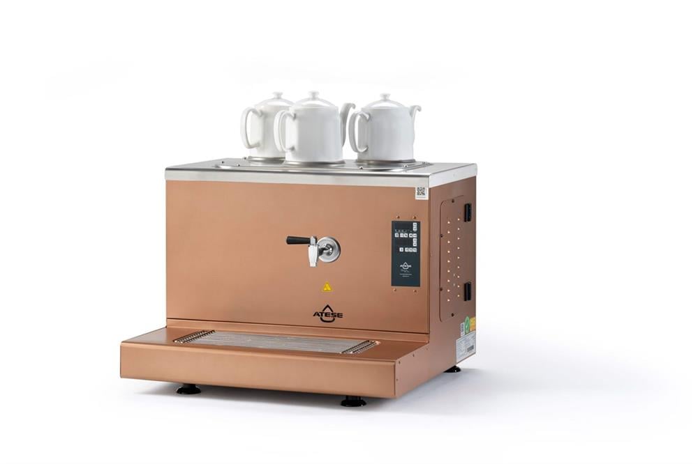 Ateşe Cappadocia Smart Plus Gaz+Elektrikli 3 Demlikli Çay Makinesi (STATIC CSPGE3) (STATIC CSPGE3)