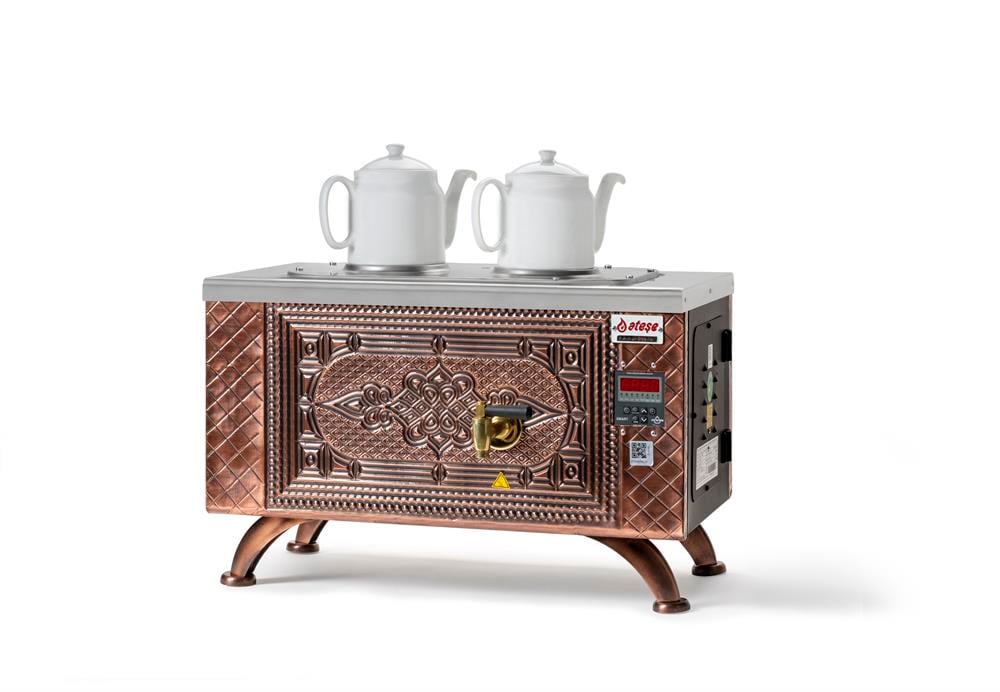 Ateşe Efes Smart Elektrikli 2 Demlikli Çay Makinesi (RETRO ESE2) (RETRO ESE2)