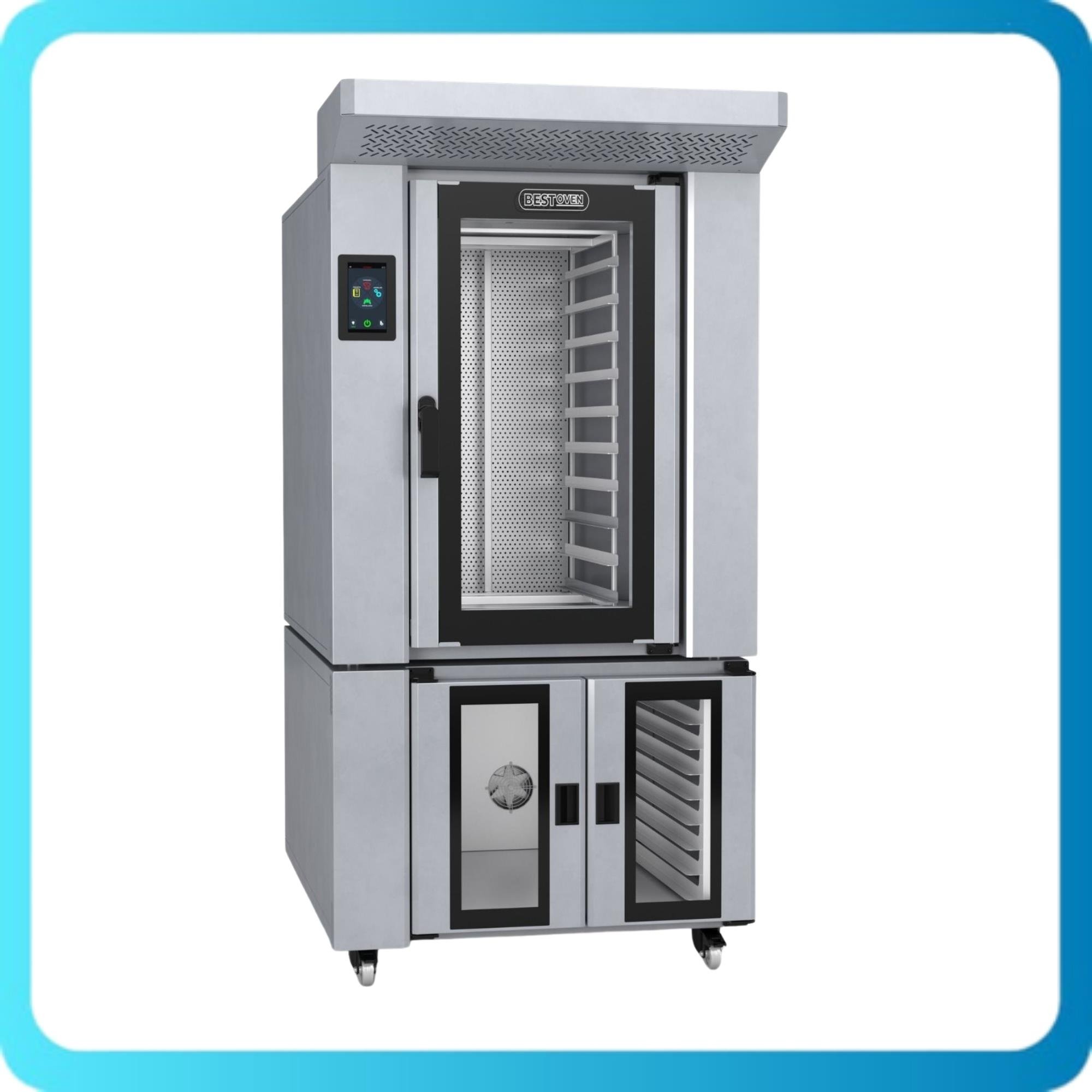 Bestoven 10 Tepsili Döner Fırın Elektrikli Davlumbaz+Mayalandırma BOR-10E+BOF-10E SET (BOR-10E+BOF-10E)