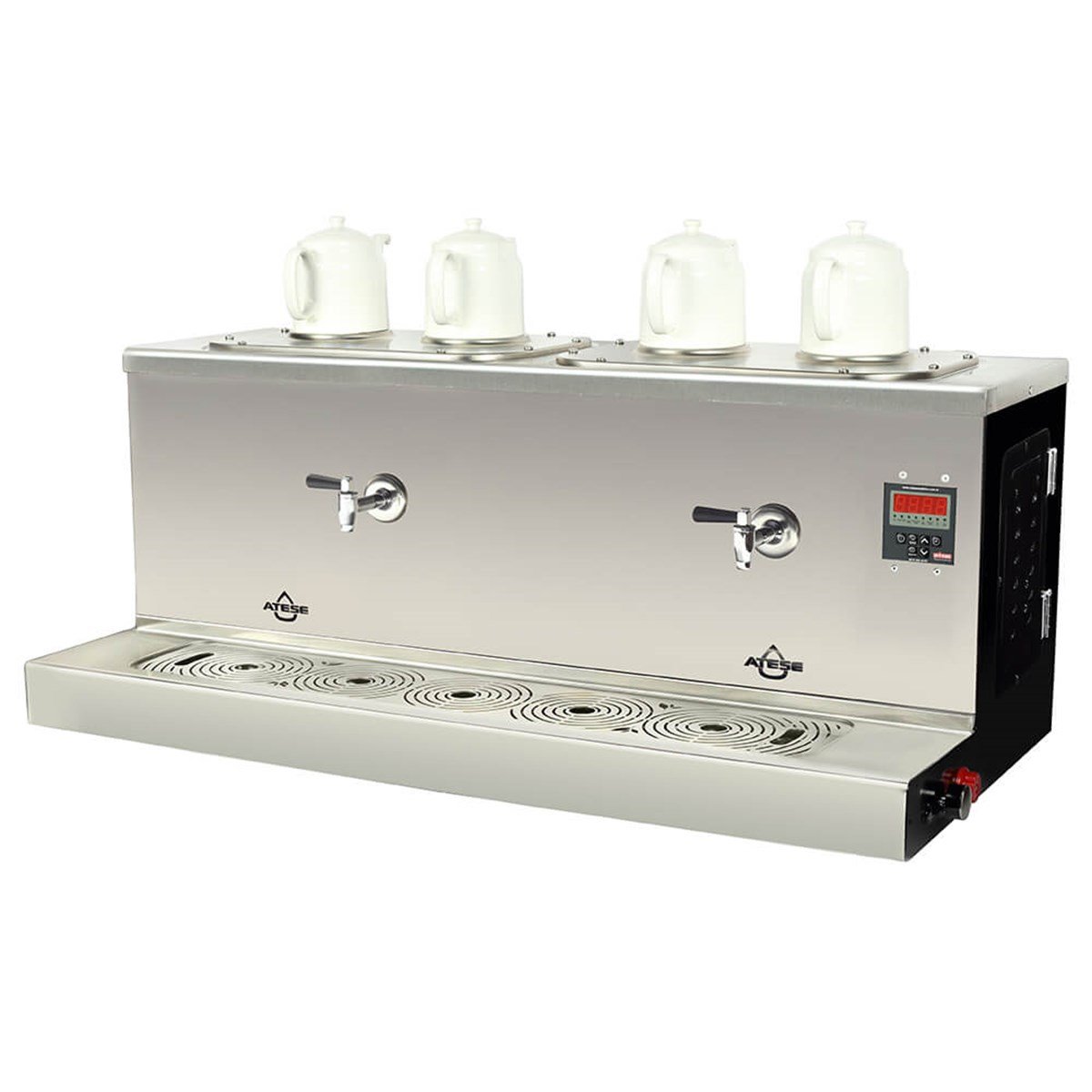Ateşe Cappadocia Smart Elektrikli 4 Demlikli Çay Makinesi (INOX CSE4) (INOX CSE4)