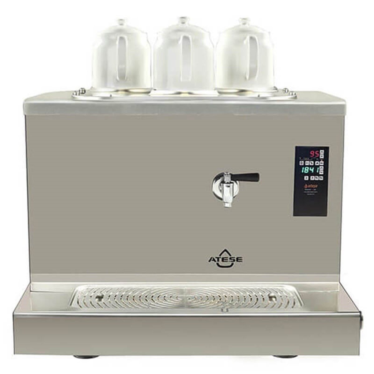 Ateşe Cappadocia Smart Plus Gaz+Elektrikli 3 Demlikli Çay Makinesi (INOX CSPGE3) (INOX CSPGE3)