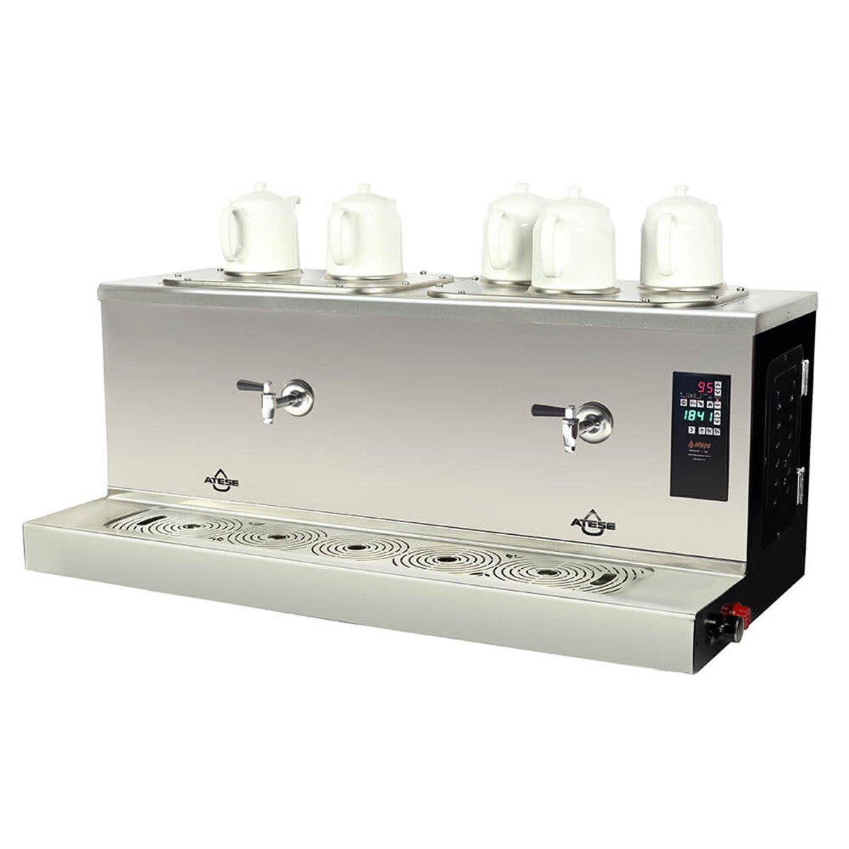 Ateşe Cappadocia Smart Plus Gaz+Elektrikli 5 Demlikli Çay Makinesi (STATIC CSPGE5) (STATIC CSPGE5)