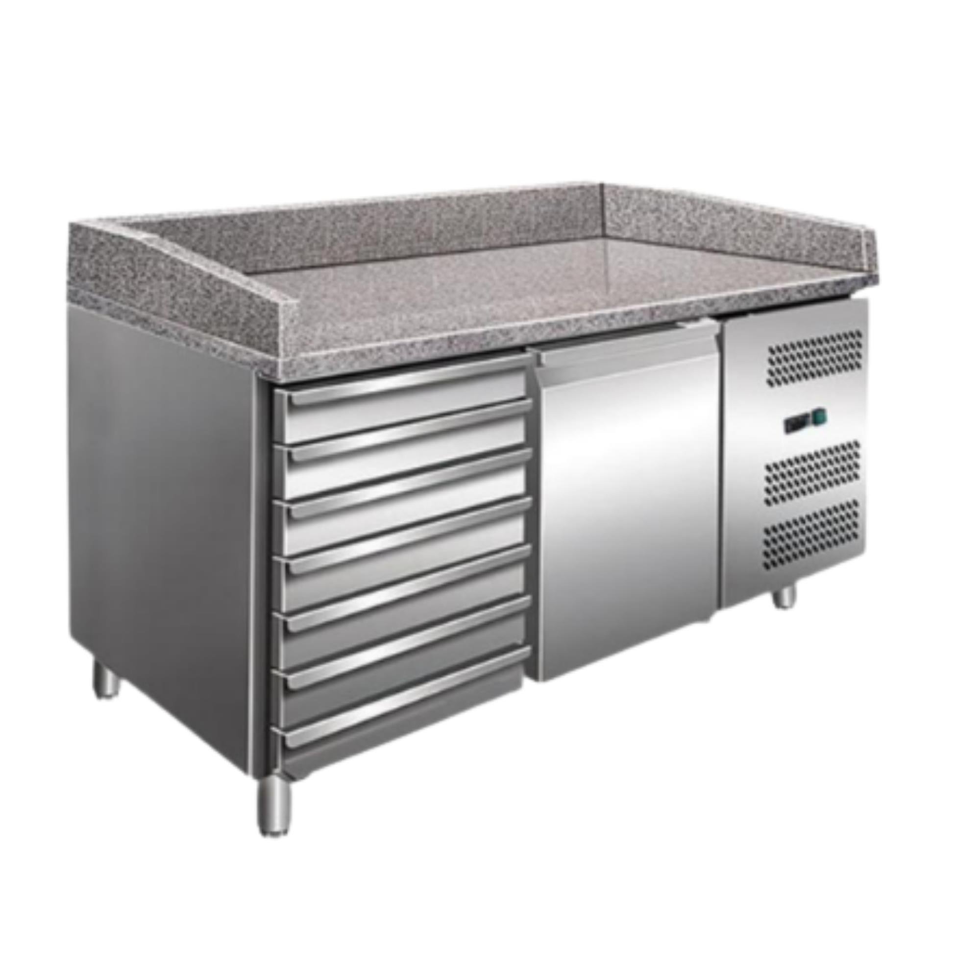 Coldera Pizza Hazırlık Dolabı 7 Çekmeceli ve Granitli PZ 1610 TN (PZ 1610 TN)