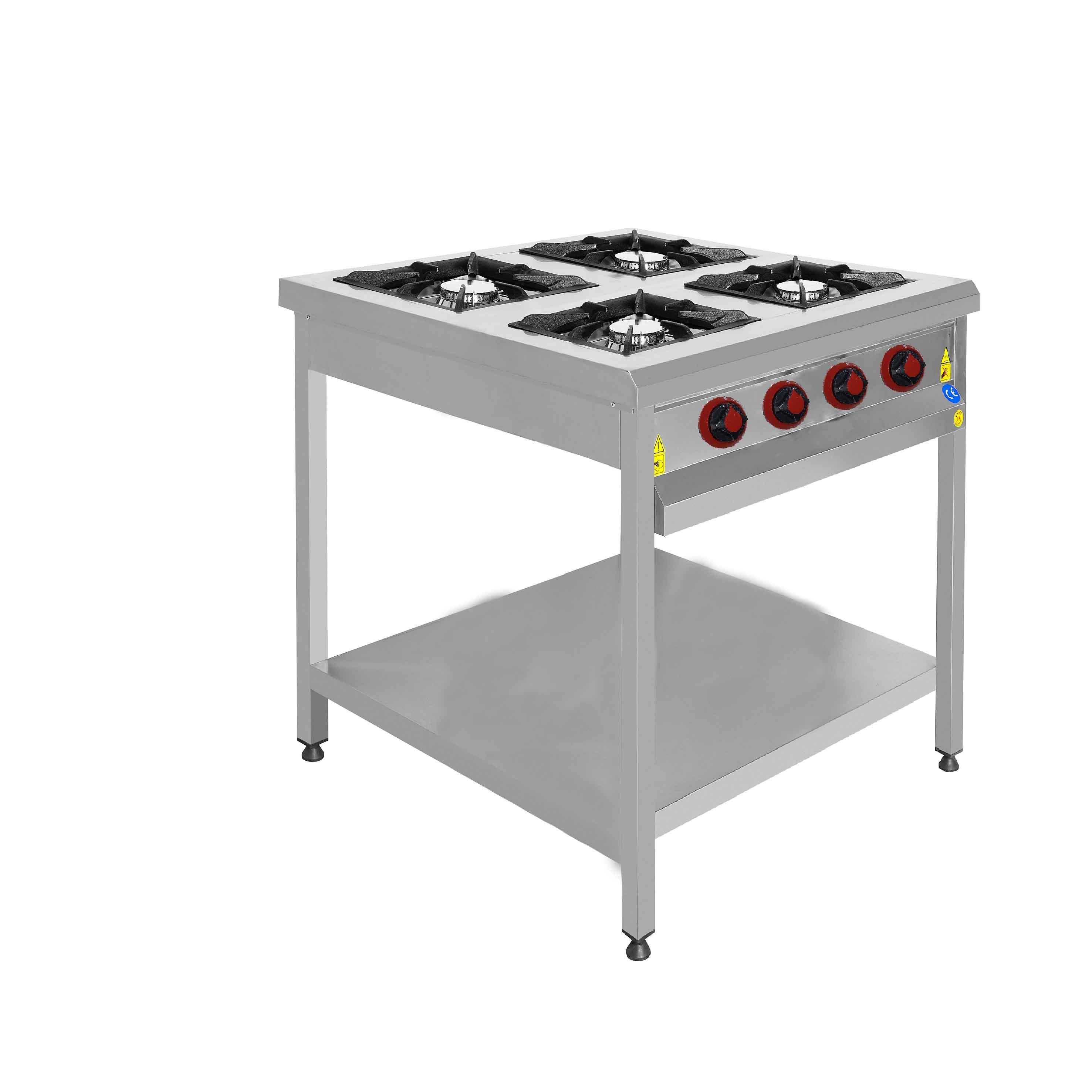 CSA 4 Lü Taban Raflı Ocak Gazlı ve Lpg Li Ce Belgeli 90x90x85 cm KRCS.TROG.990.CE (KRCS.TROG.990.CE)