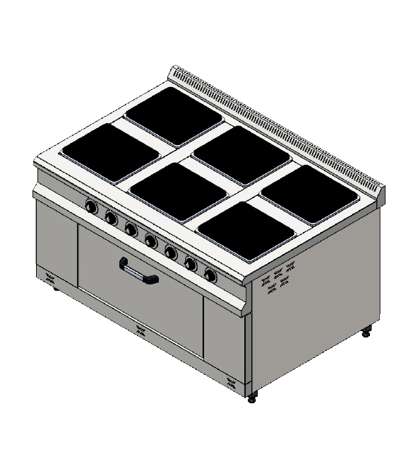 CSA 6 lı Elektrikli Kuzine 120x70x85 cm KRCS.FOE.1270 (KRCS.FOE.1270)