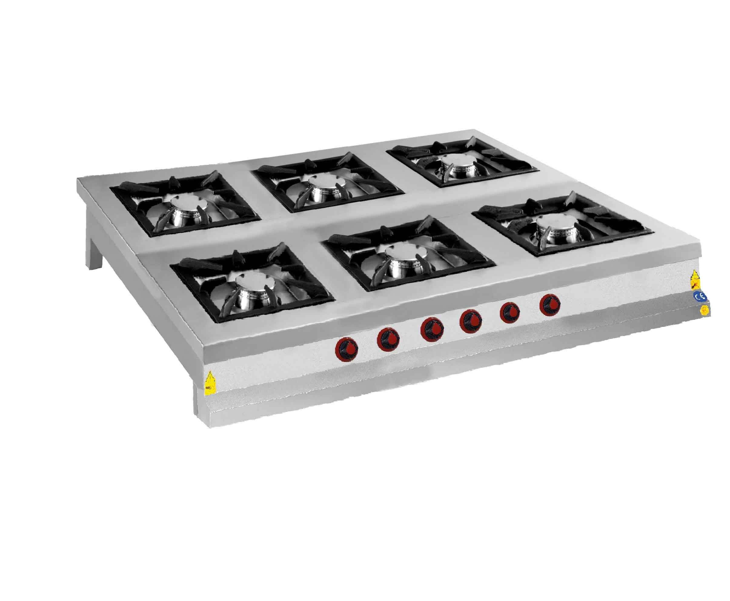 CSA 6 Lı Set Üstü Ocak Gazlı ve Lpg Li Ce Belgeli 150x100x25 cm KRCS.SOG.1510.CE (KRCS.SOG.1510.CE)