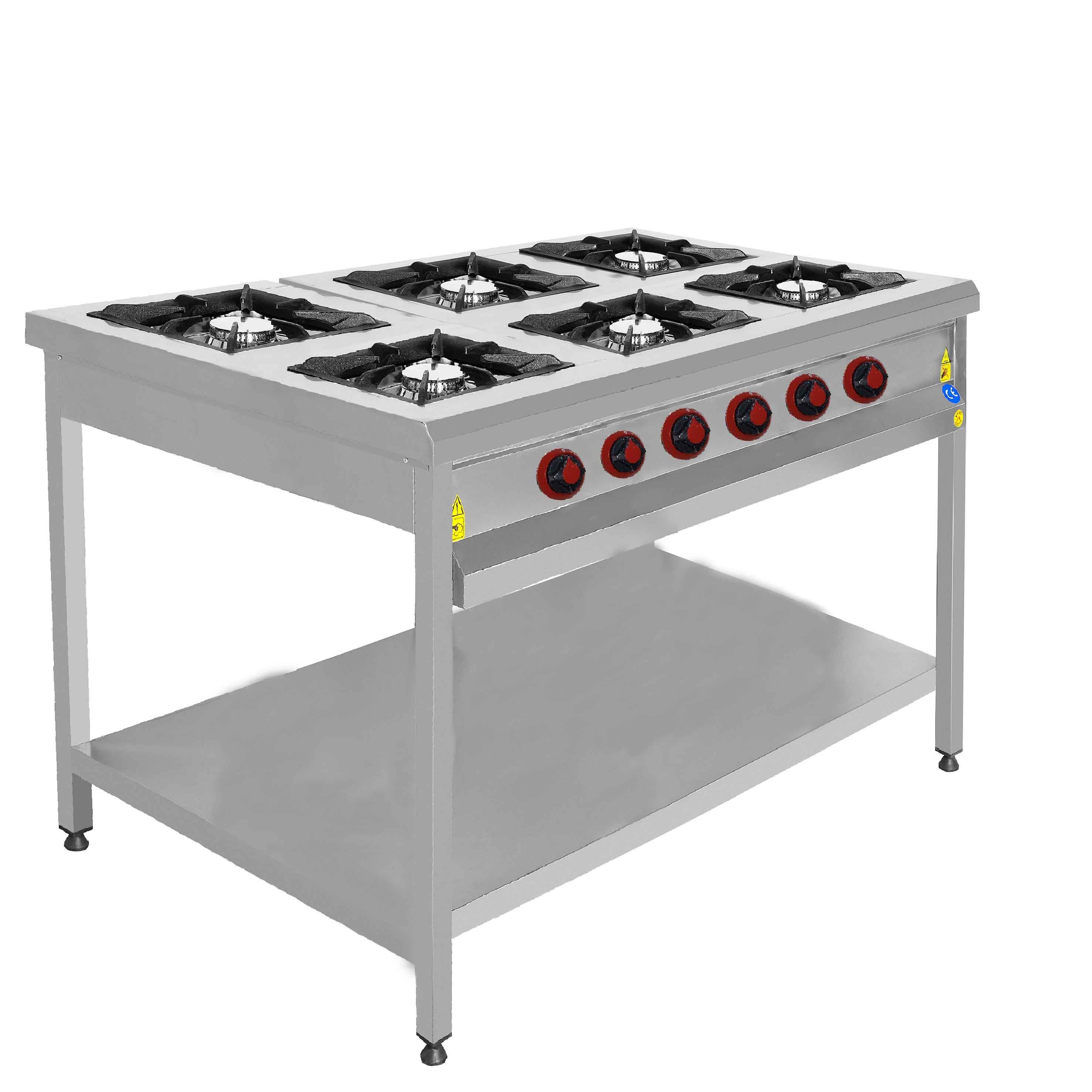 CSA 6 lı Taban Raflı Ocak Gazlı ve Lpg Li Ce Belgeli 150x100x85 cm KRCS.TROG.1510.CE (KRCS.TROG.1510.CE)