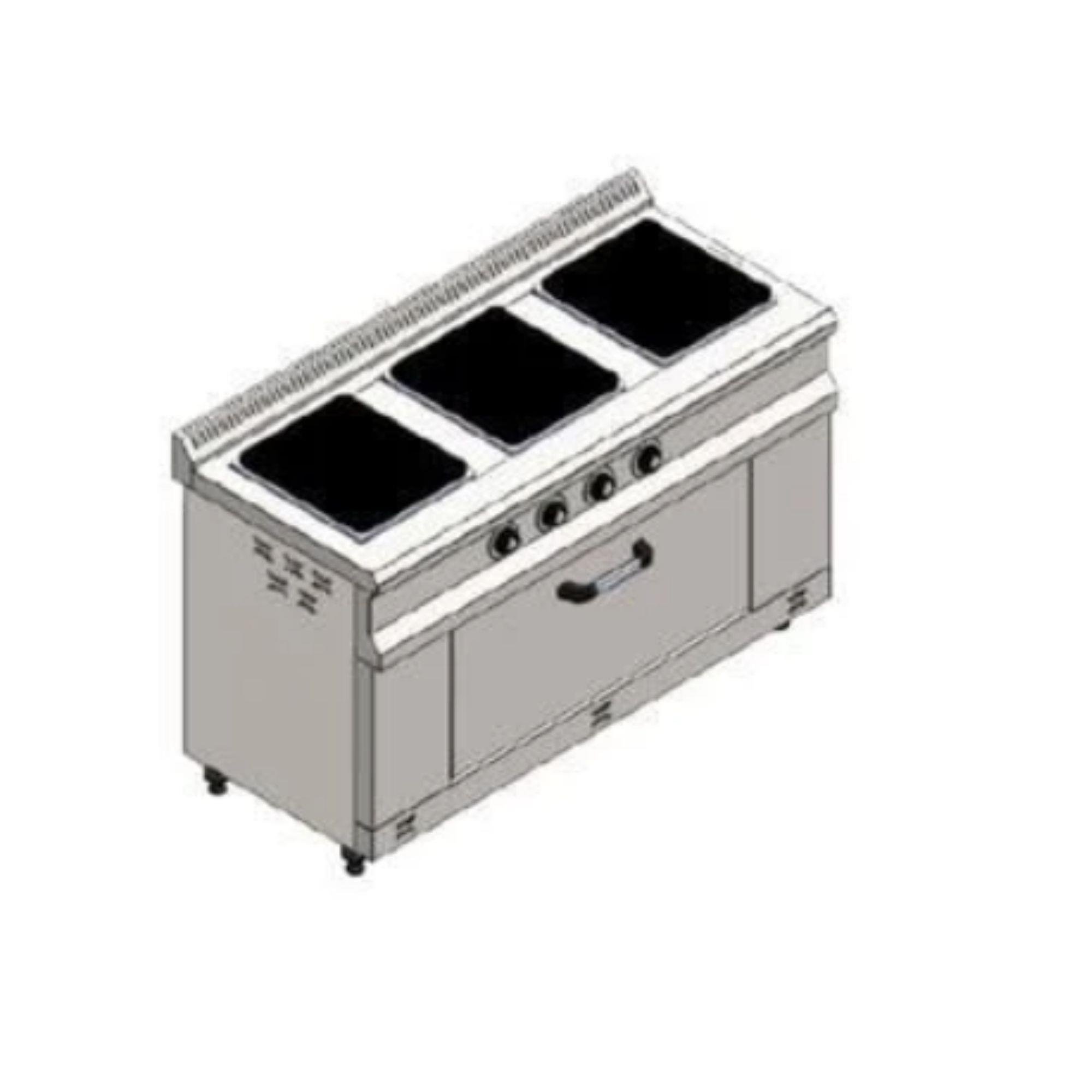 CSA Elektrikli 3 lü Kuzine 140x60x85 cm KRCS.KZE.1460.CE (KRCS.KZE.1460.CE)