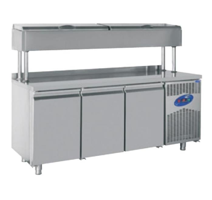 CSA 3 Kapılı Make Up Buzdolabı Yükseltilmiş 474 Litre 188x70x137 Cm CS.TEZ.3.700.YM (CS.TEZ.3.700.YM)
