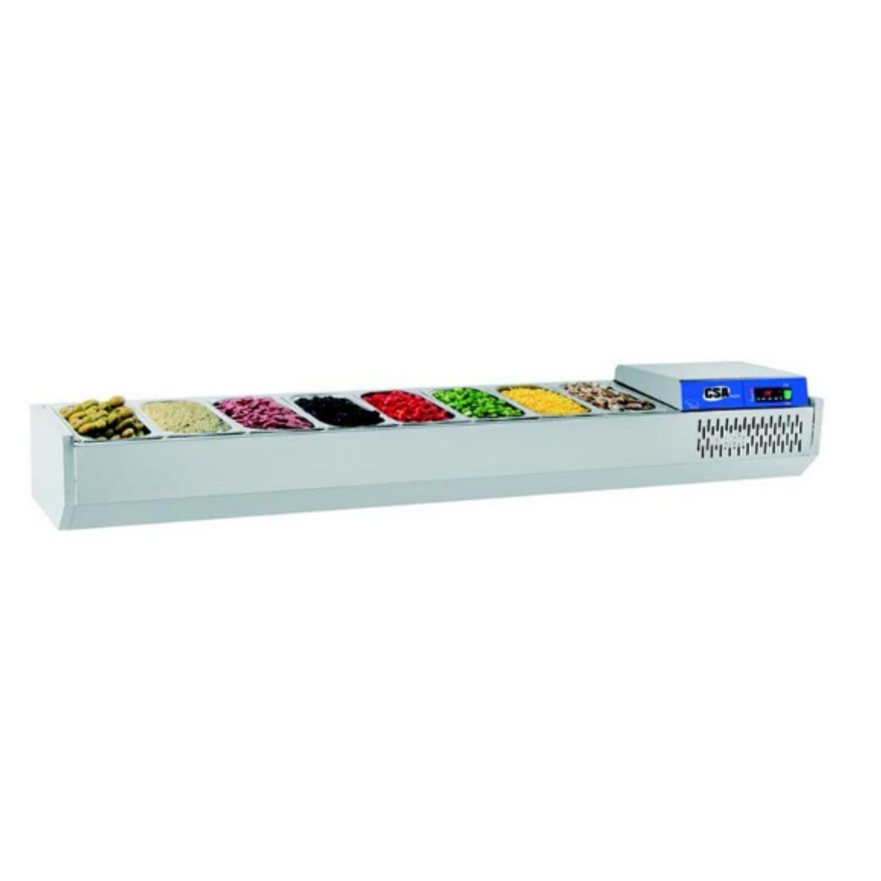 CSA Soğutmalı Set Üstü Saladbar 8 Küvetli 186x39x46 Cm CS.GRN.186 (CS.GRN.186)
