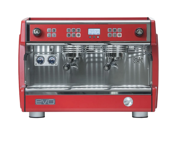 Dalla Corte Evo Barista Kahve Makinesi 2 Gruplu Kırmızı (EVO2-H-2-R)