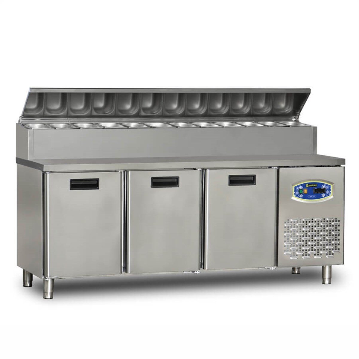 Dampak 3 Kapılı Pizza Hazırlık Dolabı 22TBF3S-PA70 200x70x109 (22TBF3S-PA70)