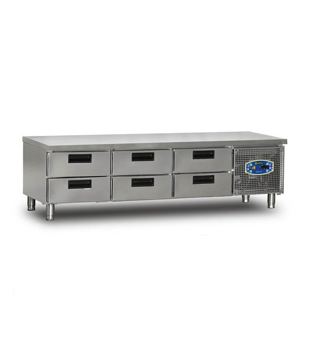 Dampak Cihaz Altı 6 Çekmeceli Buzdolabı 200x70x60 22CBF0S-70.6C (22CBF0S-70.6C)