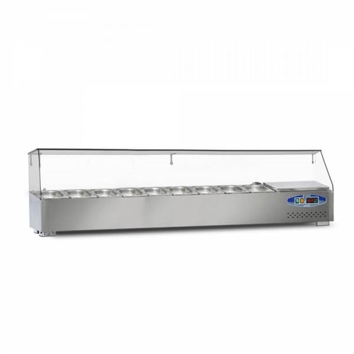 Dampak Soğutmalı Set Üstü Saladbar 9 Küvetli 180x35x40 cm 22SBS09-18 (22SBS09-18)