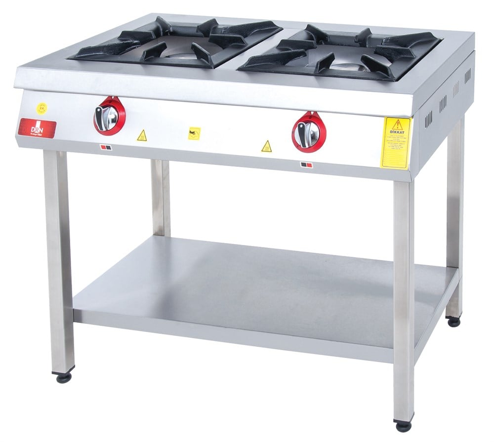 DRN 2 Li Taban Raflı Ocak Gazlı ve Lpg Li 100x64x85 Cm DRNKF-1060 (DRNKF-1060)