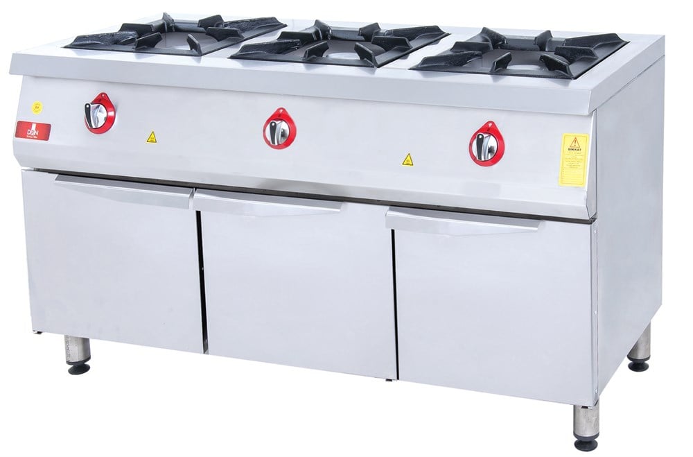 DRN 3 Lü Ocak Alt Dolaplı Gazlı ve Lpg Li 150x64x85 Cm DRNDO-1560 (DRNDO-1560)
