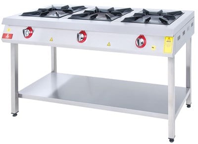 DRN 3 Lü Taban Raflı Ocak Gazlı ve Lpg Li 150x64x85 Cm DRNKF-1560 (DRNKF-1560)