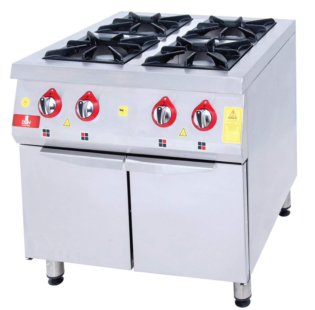 DRN 4 Lü Ocak Alt Dolaplı Gazlı ve Lpg Li 100x104x85 Cm DRNDO-1010 (DRNDO-1010)