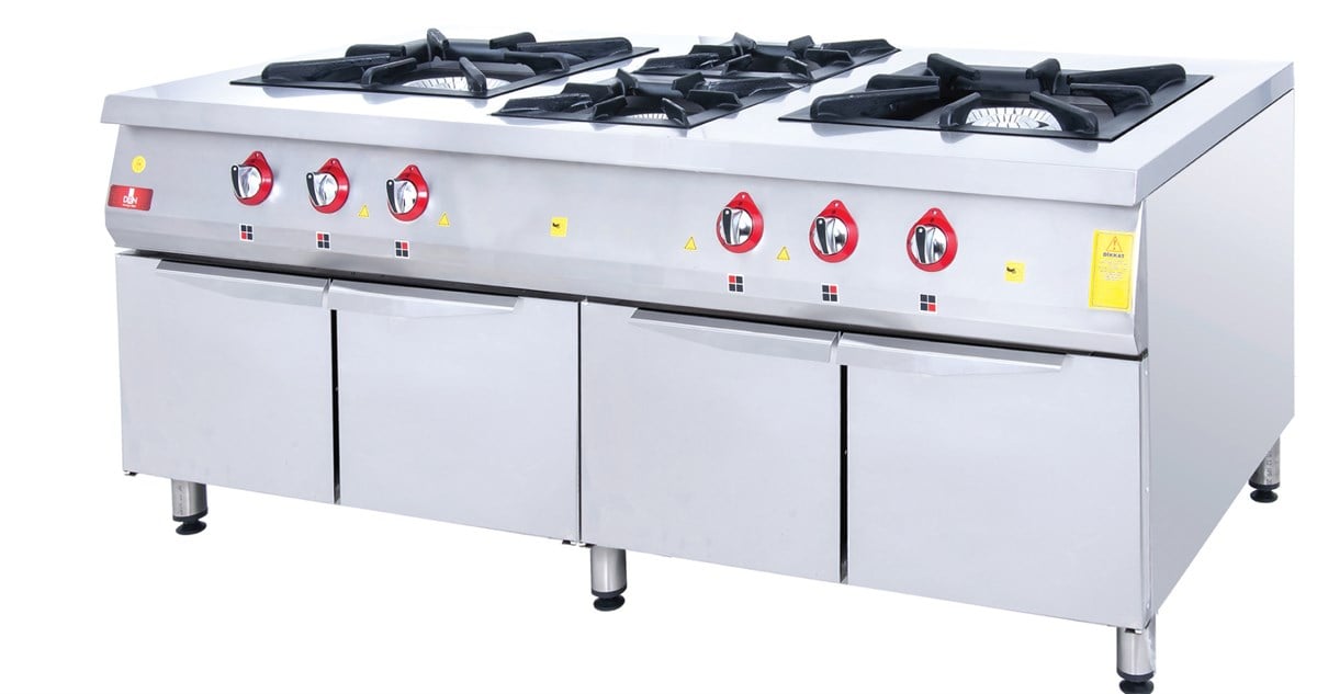 DRN 6 Lı Ocak Alt Dolaplı Gazlı ve Lpg Li 200x104x85 Cm DRNDO-2016 (DRNDO-2016)