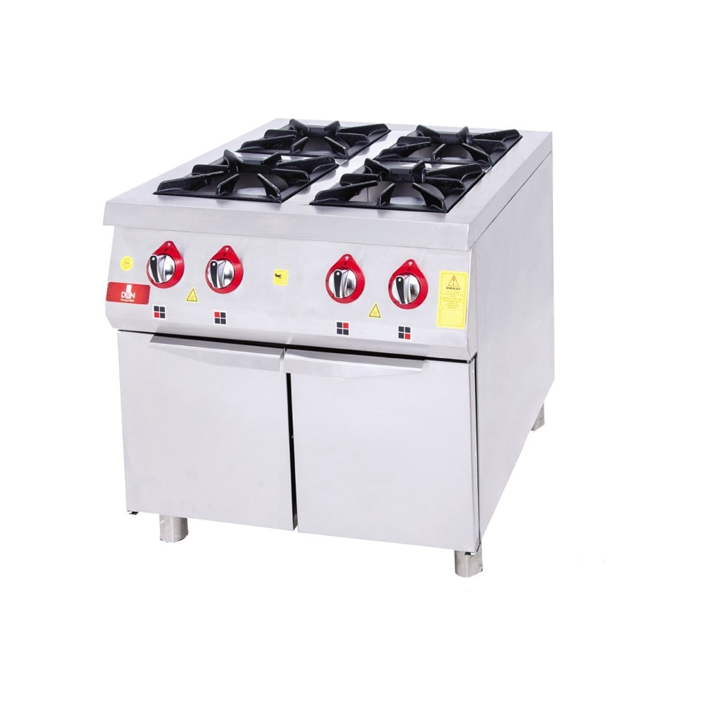 DRN 4 Lü Ocak Alt Dolaplı Gazlı ve Lpg Li 80x94x85 Cm DRNDO-8090 (DRNDO-8090)