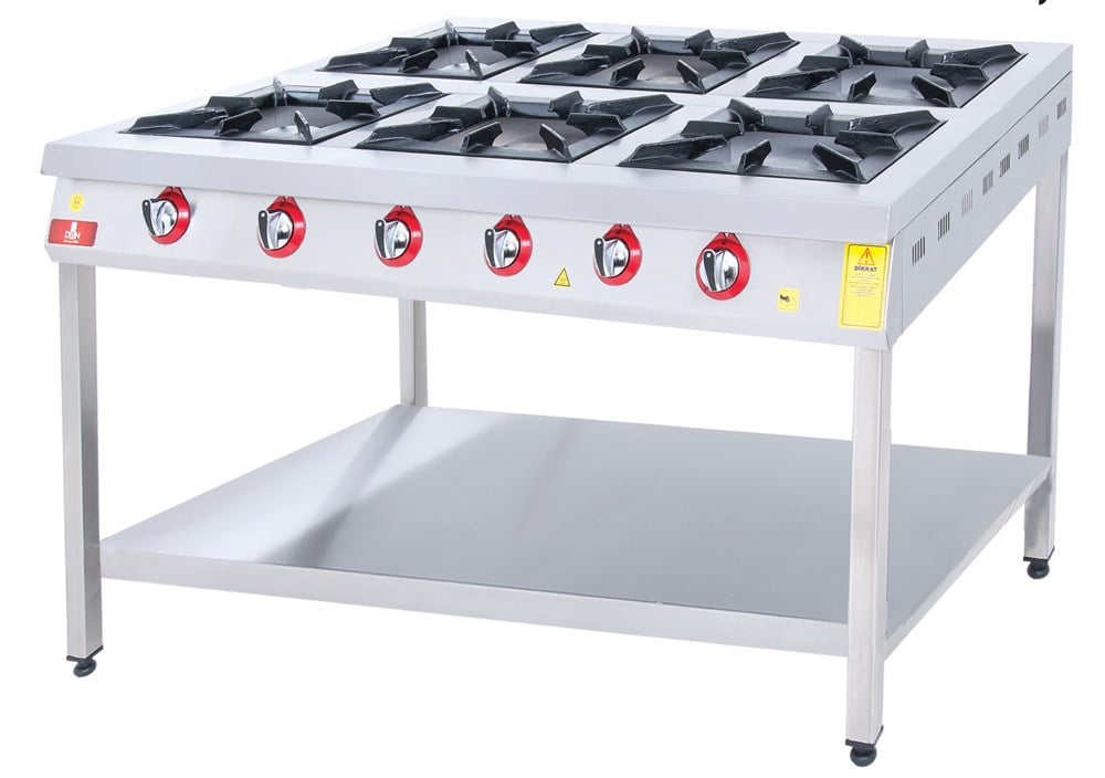 DRN 6 Lı Taban Raflı Ocak Gazlı ve Lpg Li 150x104x85 Cm DRNKF-1510 (DRNKF-1510)