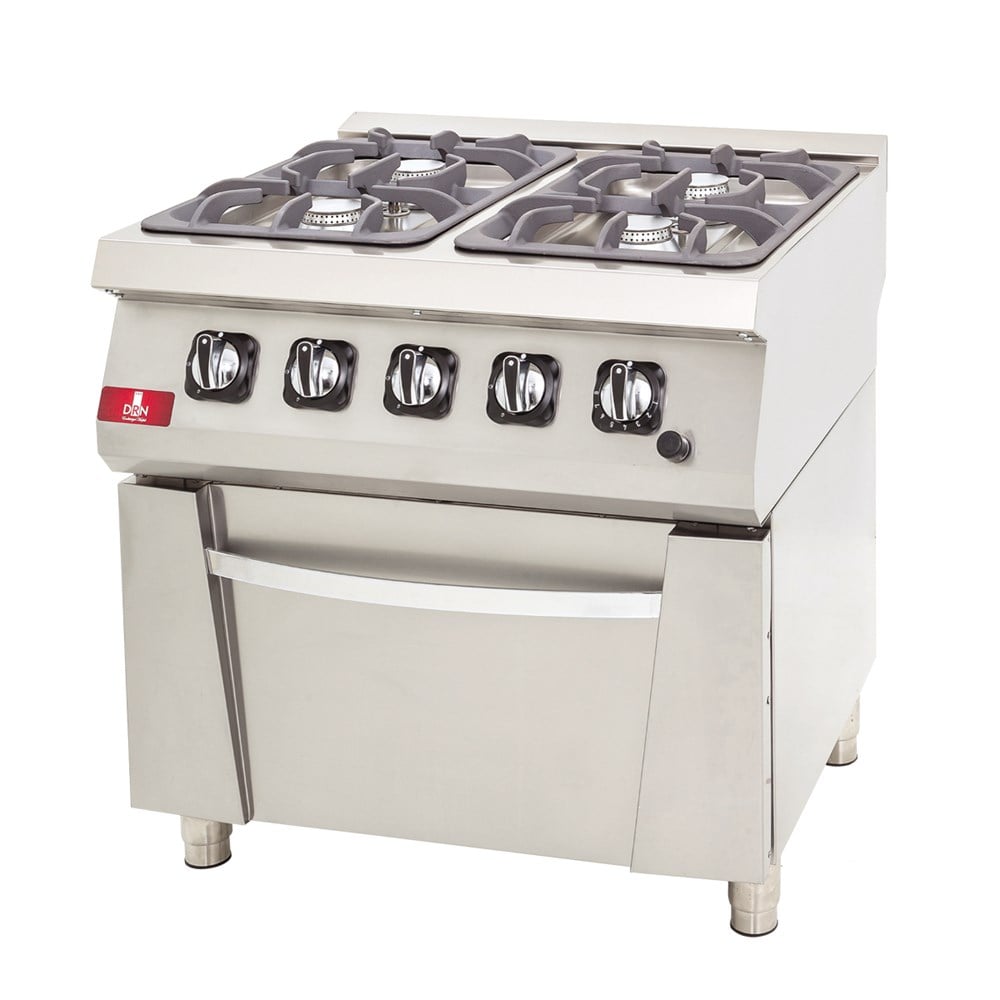 DRN 6’lı Gazlı Kuzine 6 Ocak 1 Fırın 120x73x85 cm DRNGK-1270 (DRNGK-1270)