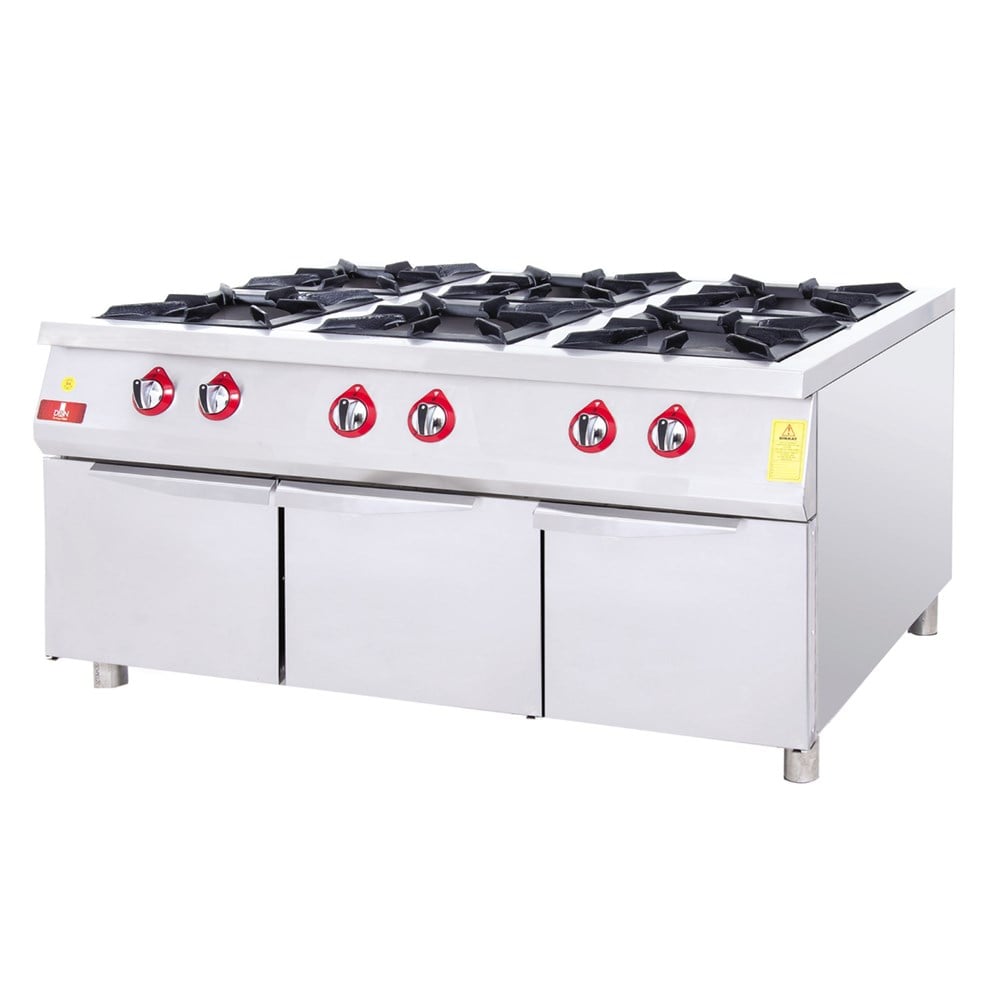DRN 6 Lı Ocak Alt Dolaplı Gazlı ve Lpg Li 100x104x85 Cm DRNDO-1290 (DRNDO-1290)